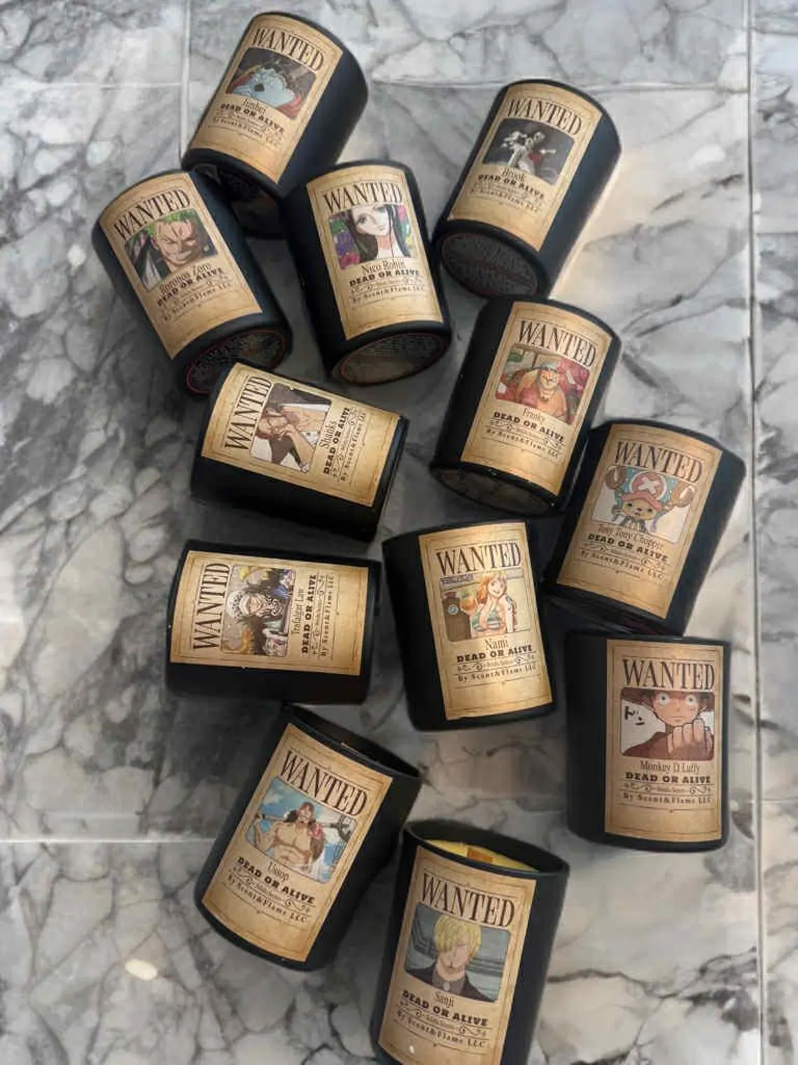 One Piece Wanted Character Candles